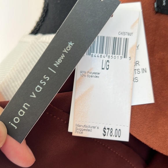 Worn once! Joan Vass chestnut sleeveless trench coat. Size large. - Picture 5 of 5